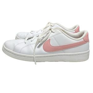 Nike Court Royal 2 White Pink Sneakers Nike Logo Swish CU9038-105 Size 10.5